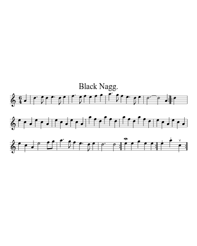 Black Nagg. sheet music preview