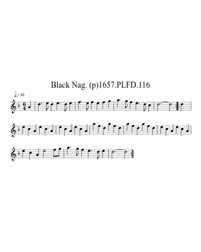Black Nag. (p)1657.PLFD.116 sheet music preview