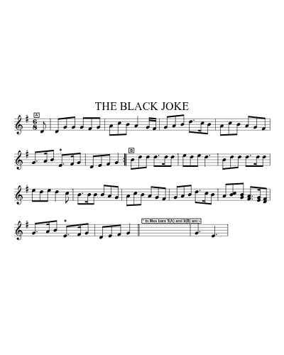THE BLACK JOKE sheet music preview