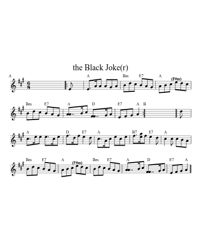 the Black Joke(r) (Version 5) sheet music preview