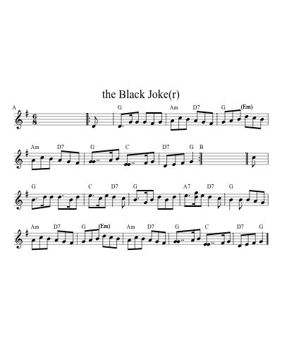 the Black Joke(r) (Version 7) sheet music preview