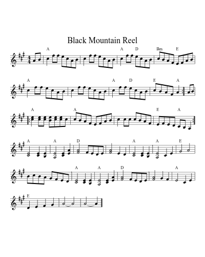 Black Mountain Reel (Version 4)
