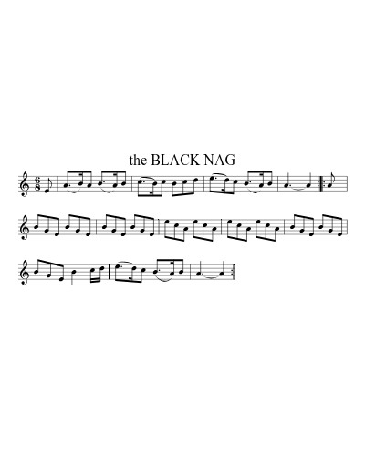 the Black Nag (Version 2) sheet music preview