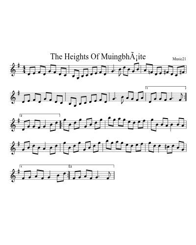 The Heights Of MuingbhÃ¡ite