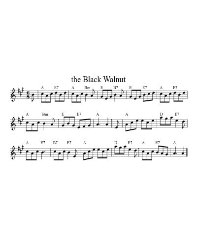 the Black Walnut (Version 4) sheet music preview
