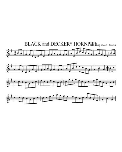 BLACK and DECKER* HORNPIPE (Version 2)