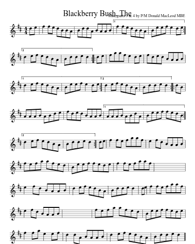 Blackberry Bush, The (Version 2)