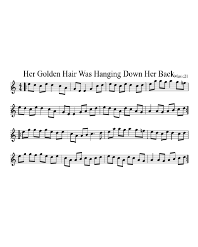 Her Golden Hair Was Hanging Down Her Back