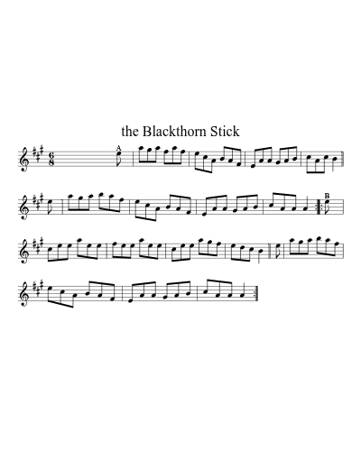 The blackthorn stick (Version 4) sheet music preview