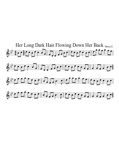 Her Long Dark Hair Flowing Down Her Back