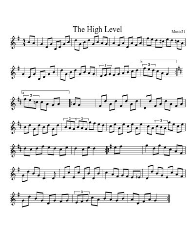 The High Level sheet music preview