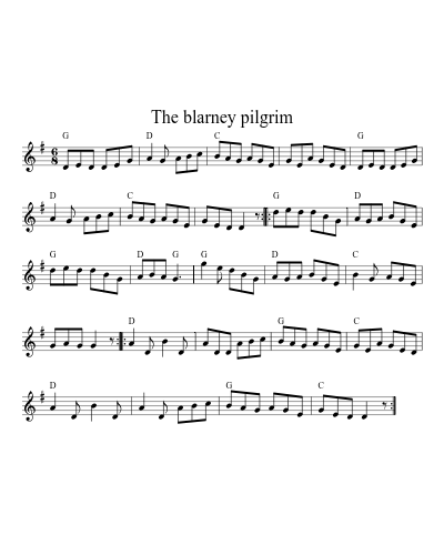 The blarney pilgrim (Version 8) sheet music preview