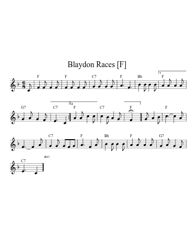Blaydon Races  [F]