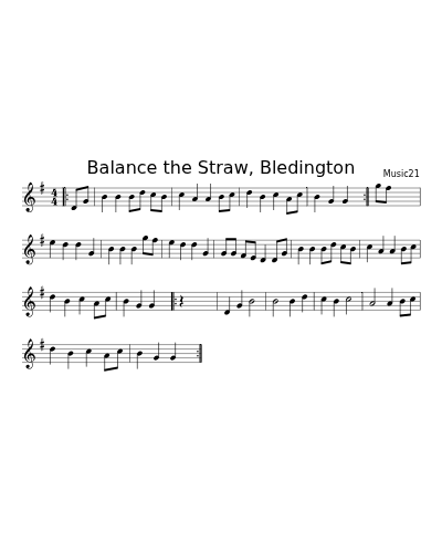Balance the Straw, Bledington