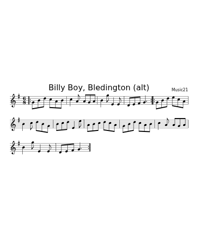 Billy Boy, Bledington (alt)