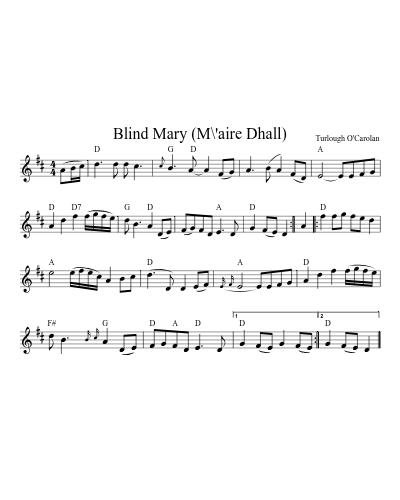 Blind Mary (M\'aire Dhall)