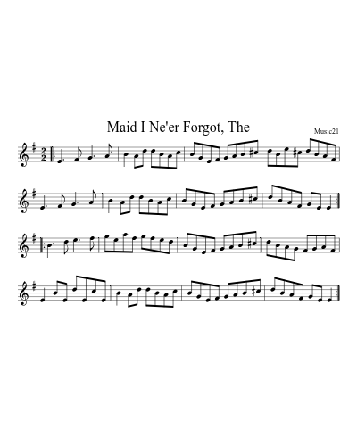 Maid I Ne'er Forgot, The
