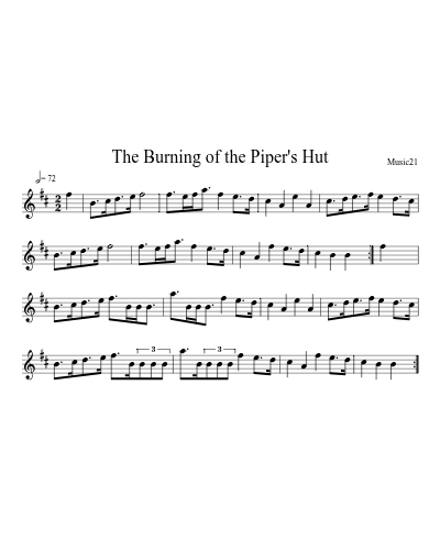 The Burning of the Piper's Hut