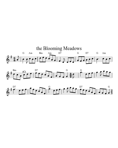 The blooming meadows (Version 6) sheet music preview