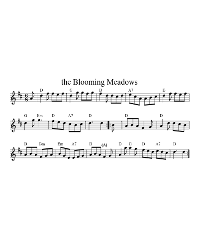 The blooming meadows (Version 9) sheet music preview