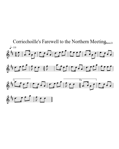 Corriechoille's Farewell to the Northern Meeting