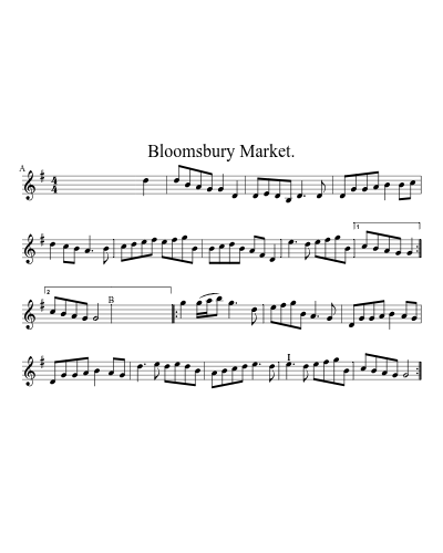 Bloomsbury Market. sheet music preview