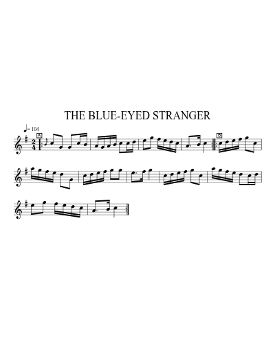 THE BLUE-EYED STRANGER (Version 3) sheet music preview