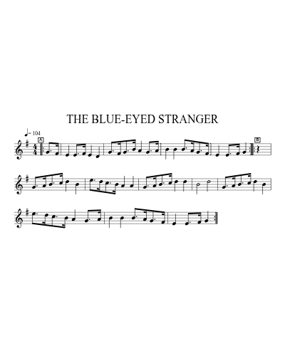 THE BLUE-EYED STRANGER (Version 4) sheet music preview