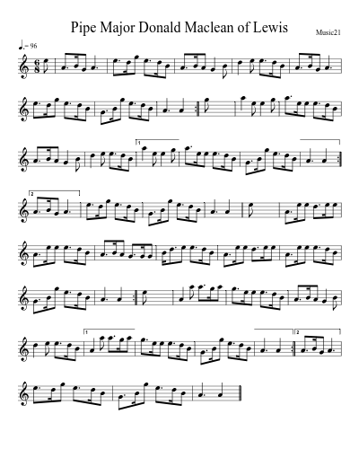 Pipe Major Donald Maclean of Lewis