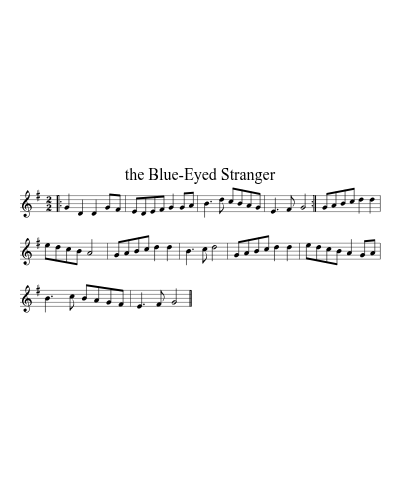 THE BLUE-EYED STRANGER (Version 6) sheet music preview