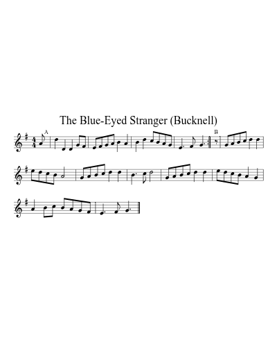 The Blue-Eyed Stranger (Bucknell) sheet music preview