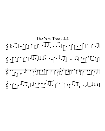 The Yew Tree - 4/4 sheet music preview