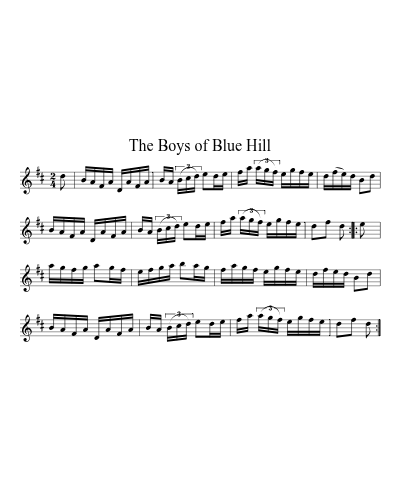 The Boys of Blue Hill (Blue Hills Standpiece) sheet music preview