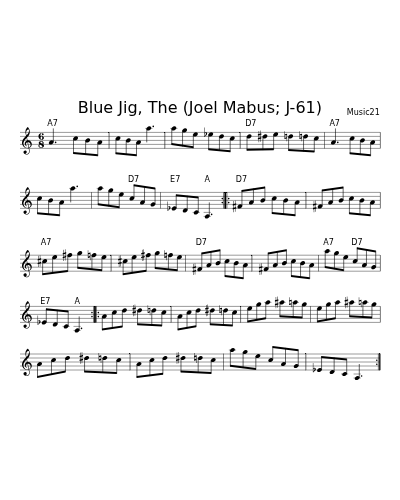 Blue Jig, The (Joel Mabus; J-61)