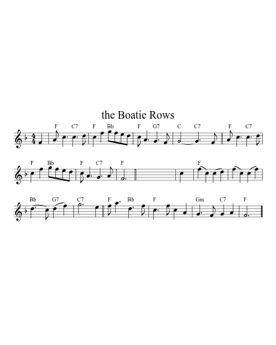 the Boatie Rows sheet music preview