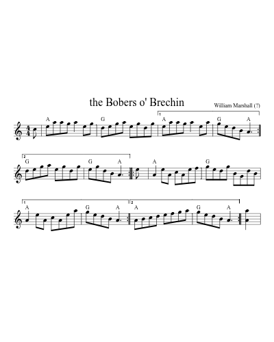the Bobers o' Brechin sheet music preview