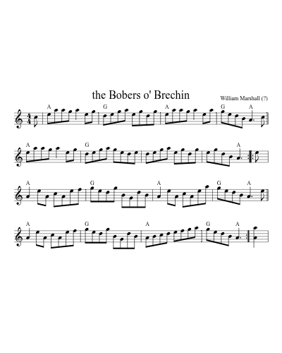 the Bobers o' Brechin (Version 2) sheet music preview