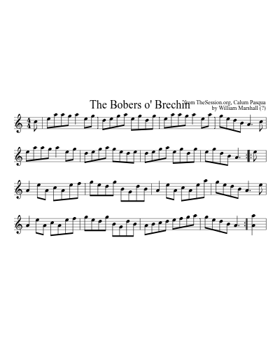 the Bobers o' Brechin (Version 3) sheet music preview