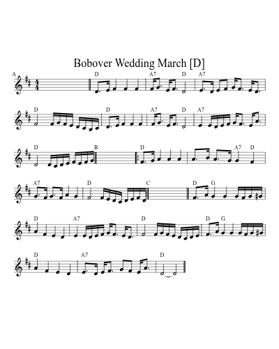 Bobover Wedding March [D] (Version 2)