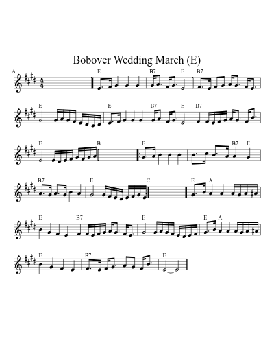 Bobover Wedding March (E) (Version 2)