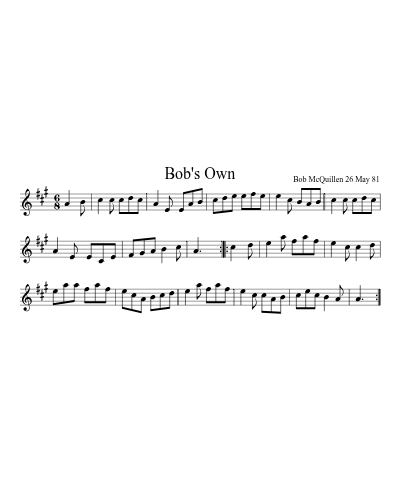Bob's Own (Version 2)