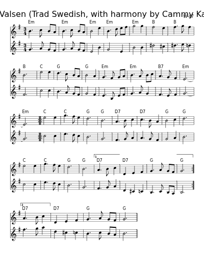 Boda Valsen (Trad Swedish, with harmony by Cammy Kaynor)