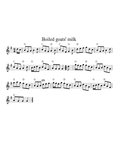 Boiled goats' milk (Version 3)