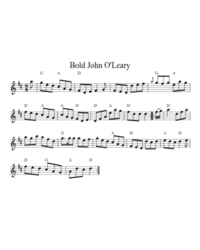 Bold John O'Leary (Version 4)
