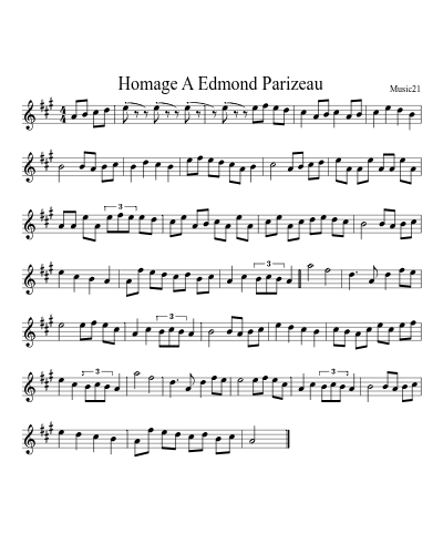 Homage A Edmond Parizeau preview