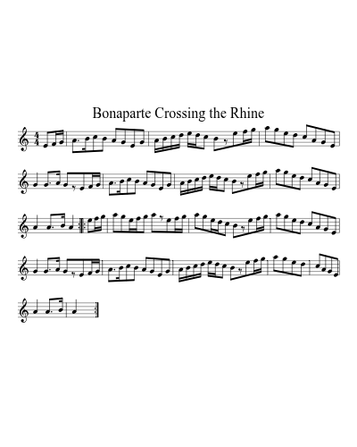 Bonaparte Crossing The Rhine (Version 7) sheet music preview