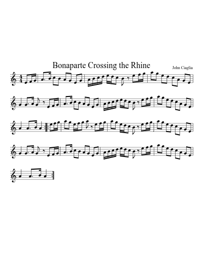 Bonaparte Crossing The Rhine (Version 8) sheet music preview