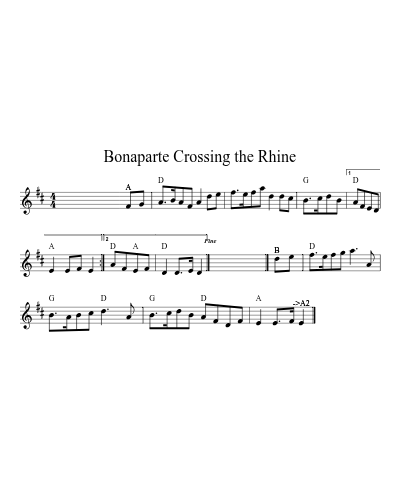 Bonaparte Crossing The Rhine (Version 9) sheet music preview