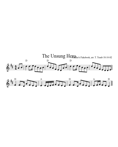 The Unsung Hero sheet music preview