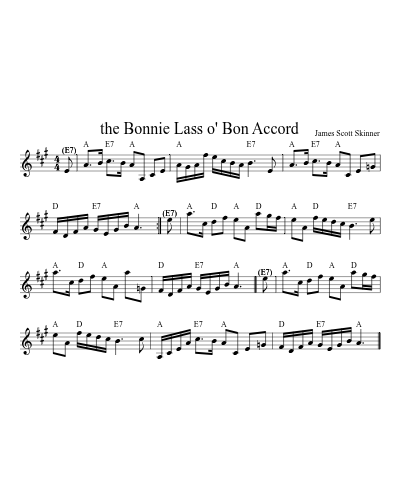 the Bonnie Lass o' Bon Accord